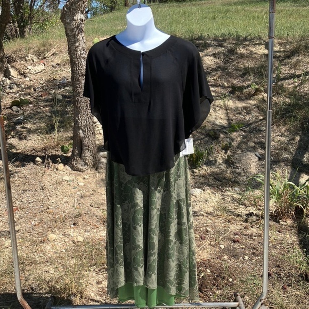Pleione Sheer Black Top Sz Sm